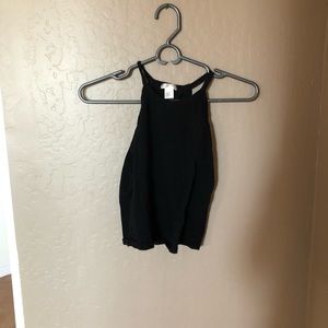 Blacked high neck crop top